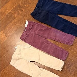 H&M Kids Corduroy Pants - Navy, Burgundy, Tan